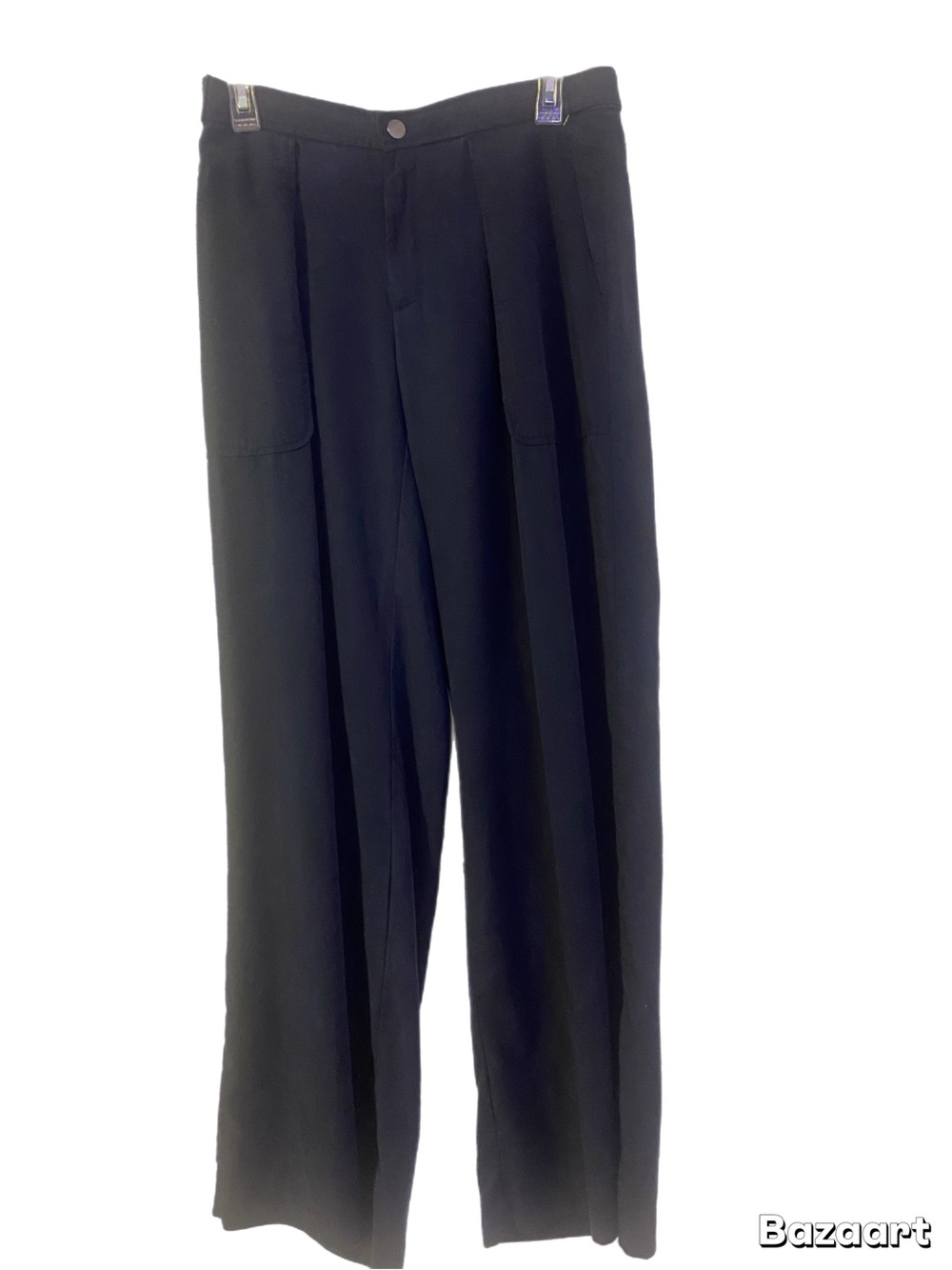 Banana Republic Women's Navy Blue Wide-Leg Trousers